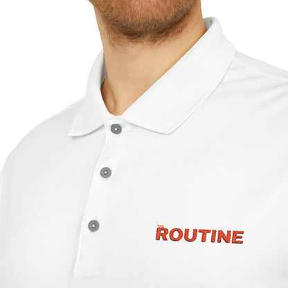 UPF 50+ Performance Polo — 'THE ROUTINE' Pocket Logo Athletic Golf Shirt