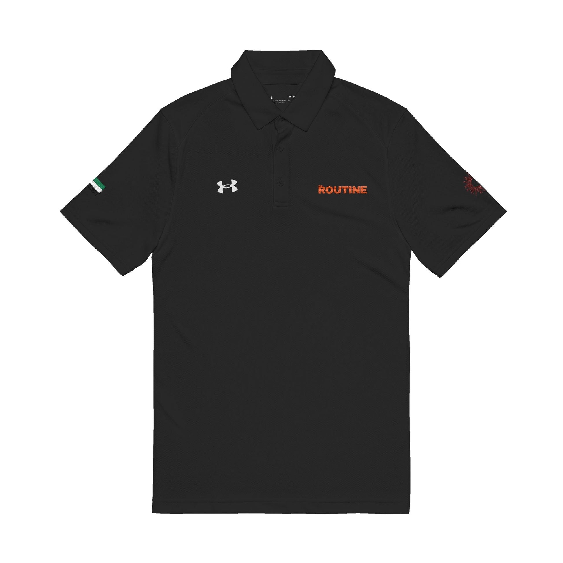 Embroidered 'ROUTINE' Men's Polo Shirt - THE ROUTINE
