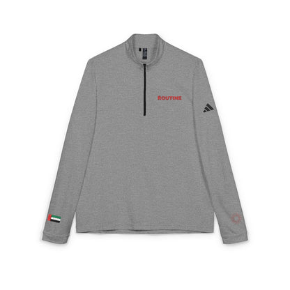 UPF 50+ Protection Embroidered Quarter - Zip Pullover — 'THE ROUTINE' Athletic Pullover - THE ROUTINE