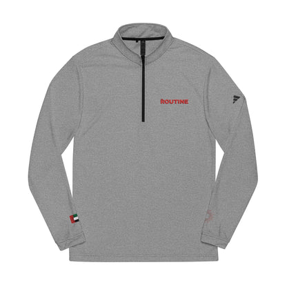 UPF 50+ Protection Embroidered Quarter - Zip Pullover — 'THE ROUTINE' Athletic Pullover - THE ROUTINE