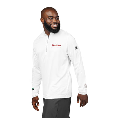 UPF 50+ Protection Embroidered Quarter - Zip Pullover — 'THE ROUTINE' Athletic Pullover - THE ROUTINE